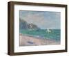 Bateaux Devant Les Falaises De Pourville, 1882-Claude Monet-Framed Giclee Print