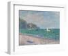 Bateaux Devant Les Falaises De Pourville, 1882-Claude Monet-Framed Giclee Print