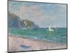 Bateaux Devant Les Falaises De Pourville, 1882-Claude Monet-Mounted Giclee Print