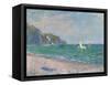 Bateaux Devant Les Falaises De Pourville, 1882-Claude Monet-Framed Stretched Canvas