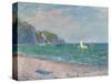 Bateaux Devant Les Falaises De Pourville, 1882-Claude Monet-Stretched Canvas