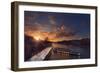 Bateaux Mouches Sunset-Sebastien Lory-Framed Photographic Print