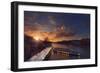 Bateaux Mouches Sunset-Sebastien Lory-Framed Photographic Print