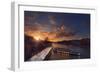 Bateaux Mouches Sunset-Sebastien Lory-Framed Photographic Print