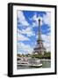 Bateaux Mouches Tour Boat on River Seine Passing the Eiffel Tower, Paris, France, Europe-Neale Clark-Framed Photographic Print