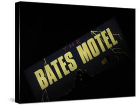 Bates Motel Sign, Coeur d'Alene, Idaho, USA-Nancy & Steve Ross-Stretched Canvas