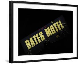 Bates Motel Sign, Coeur d'Alene, Idaho, USA-Nancy & Steve Ross-Framed Photographic Print