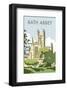 Bath Abbey - Dave Thompson Contemporary Travel Print-Dave Thompson-Framed Giclee Print