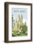 Bath Abbey - Dave Thompson Contemporary Travel Print-Dave Thompson-Framed Giclee Print