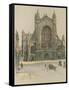 Bath Abbey-Cecil Aldin-Framed Stretched Canvas