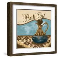 Bath Accessories II - Blue Bath Oil-Gregory Gorham-Framed Art Print