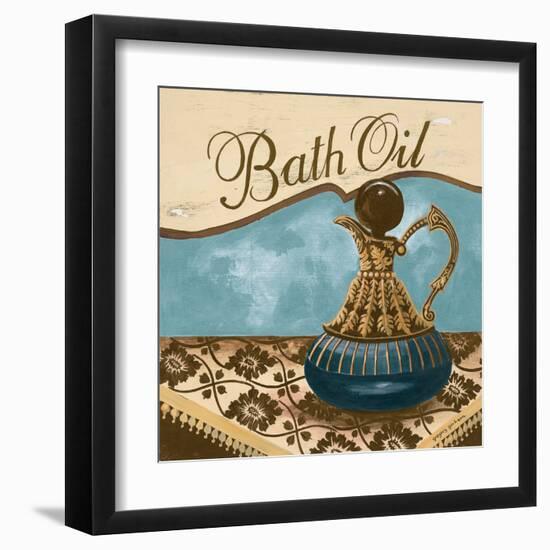 Bath Accessories II - Blue Bath Oil-Gregory Gorham-Framed Art Print
