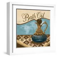 Bath Accessories II - Blue Bath Oil-Gregory Gorham-Framed Art Print