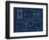 Bath Blueprint 1-Diane Stimson-Framed Art Print