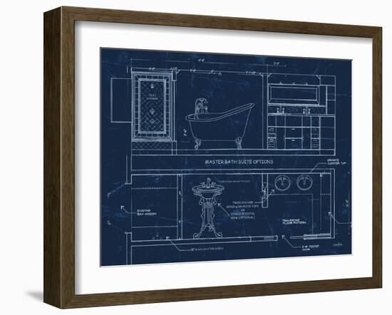 Bath Blueprint 1-Diane Stimson-Framed Art Print