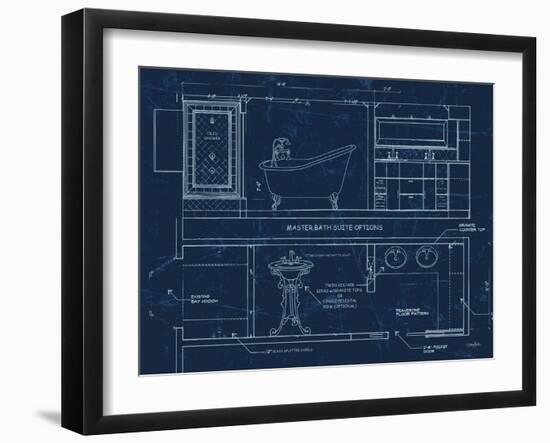 Bath Blueprint 1-Diane Stimson-Framed Art Print