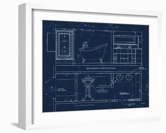 Bath Blueprint 1-Diane Stimson-Framed Art Print