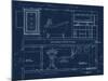 Bath Blueprint 1-Diane Stimson-Mounted Art Print