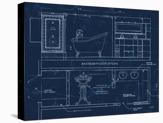 Bath Blueprint 1-Diane Stimson-Stretched Canvas