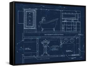 Bath Blueprint 1-Diane Stimson-Framed Stretched Canvas