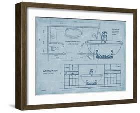 Bath Blueprint 2-Diane Stimson-Framed Art Print