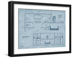 Bath Blueprint 2-Diane Stimson-Framed Art Print