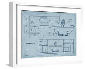 Bath Blueprint 2-Diane Stimson-Framed Art Print