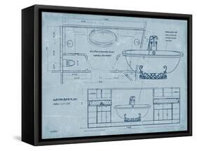 Bath Blueprint 2-Diane Stimson-Framed Stretched Canvas