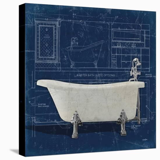 Bath Blues 1-Diane Stimson-Stretched Canvas