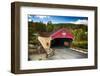 Bath Covered Bridge, New Hampshire-George Oze-Framed Photographic Print