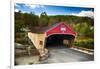 Bath Covered Bridge, New Hampshire-George Oze-Framed Photographic Print