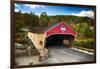 Bath Covered Bridge, New Hampshire-George Oze-Framed Photographic Print