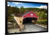 Bath Covered Bridge, New Hampshire-George Oze-Framed Photographic Print