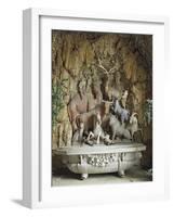 Bath Decorated with Animal Figures and Composition of Shells in Relief-Niccolo Tribolo-Framed Giclee Print