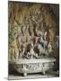 Bath Decorated with Animal Figures and Composition of Shells in Relief-Niccolo Tribolo-Mounted Giclee Print