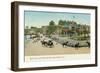 Bath House and Plaza del Mar, Santa Barbara, California-null-Framed Art Print