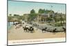 Bath House and Plaza del Mar, Santa Barbara, California-null-Mounted Art Print