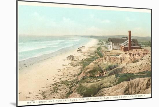 Bath House and Power House, Del Mar, California-null-Mounted Art Print