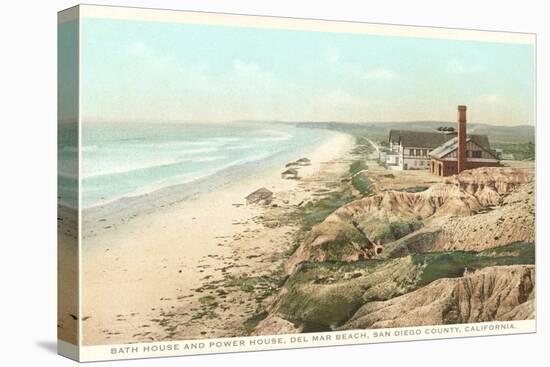 Bath House and Power House, Del Mar, California-null-Stretched Canvas