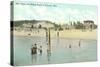 Bath House, Beach, Pentwater, Michigan-null-Stretched Canvas