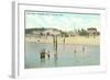 Bath House, Beach, Pentwater, Michigan-null-Framed Art Print