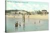 Bath House, Beach, Pentwater, Michigan-null-Stretched Canvas