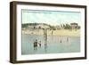 Bath House, Beach, Pentwater, Michigan-null-Framed Art Print