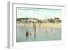 Bath House, Beach, Pentwater, Michigan-null-Framed Art Print