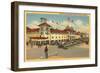 Bath House, Redondo Beach, California-null-Framed Art Print