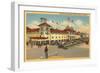 Bath House, Redondo Beach, California-null-Framed Art Print