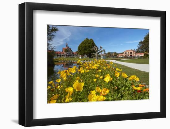 Bath House (Rotorua Museum), and Blue Baths, Government Gardens, Rotorua, North Island, New Zealand-David Wall-Framed Photographic Print