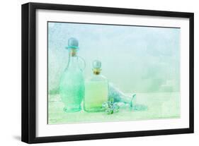 Bath Oil and Salt on a Textured Background-Anyka-Framed Photographic Print