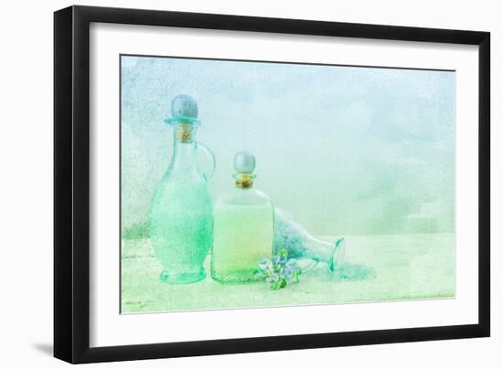 Bath Oil and Salt on a Textured Background-Anyka-Framed Photographic Print