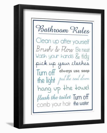 Bath Rules b 2-Lauren Gibbons-Framed Art Print